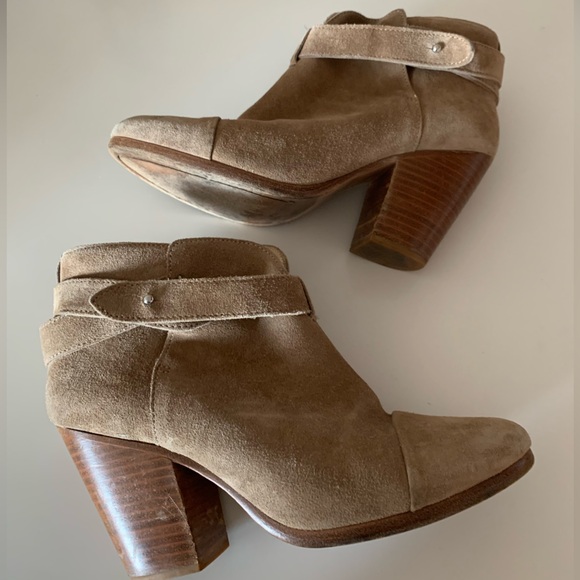 rag & bone Shoes - rag & bone Tan Suede Ankle Booties